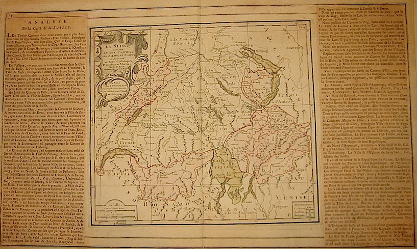 Brion de la Tour Louis - Desnos Louis Charles La Suisse, divisée en ses Cantons... 1766 Paris 